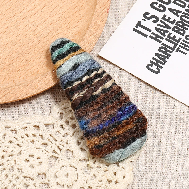 Винтажные заколки для женщин, аксессуары для волос, Boho, этнические, цветные, шерсть, плетение, геометрические, Овальные Заколки, заколки для волос для девочек, ювелирные изделия - Цвет: Waterdrop 1