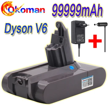 

99999mAh 21.6V Li-ion Battery for Dyson V6 DC58 DC59 DC61 DC62 DC74 SV09 SV07 SV03 965874-02 Vacuum Cleaner Battery+charger