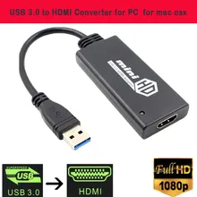 USB 3,0 к HDMI HD 1080P видео кабель адаптер конвертер для ПК ноутбука HDMI Трансвертер дропшиппинг