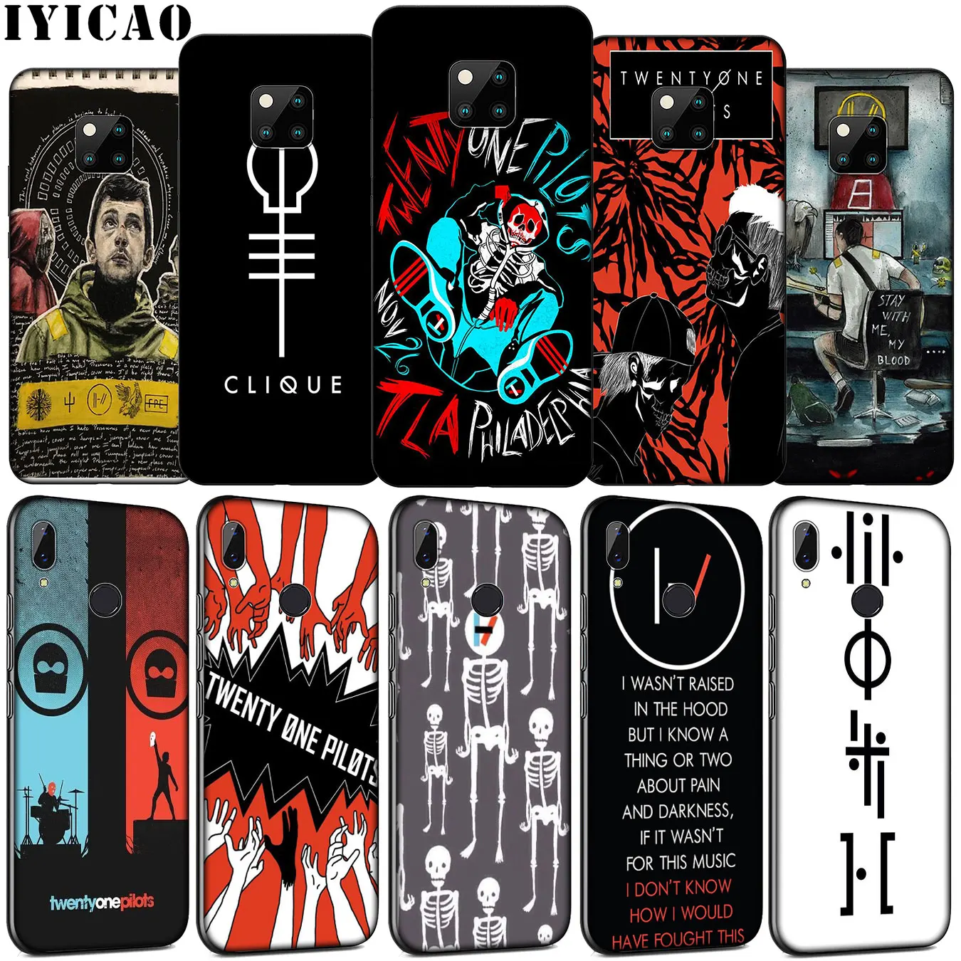 IYICAO Twenty One 21 Pilots Quote Music Band Soft Silicone Phone Case for Huawei Mate 30 20 10 Pro Nova 5i 4 3 3i 2i 2 Lite | Мобильные