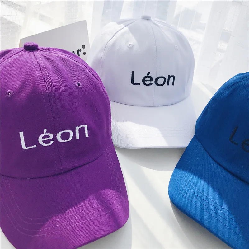 Snapback Hip Hop Baseball Cap High Street Embroidery Sun Hats Fluorescent green LEON High Quality Unisex Baseball Caps Orange (3)