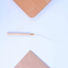 1 шт. деревянная ручка петля иглы Нитевдеватель микро кольца Бусины петля волос крюк-удлинитель инструмент для вытягивания