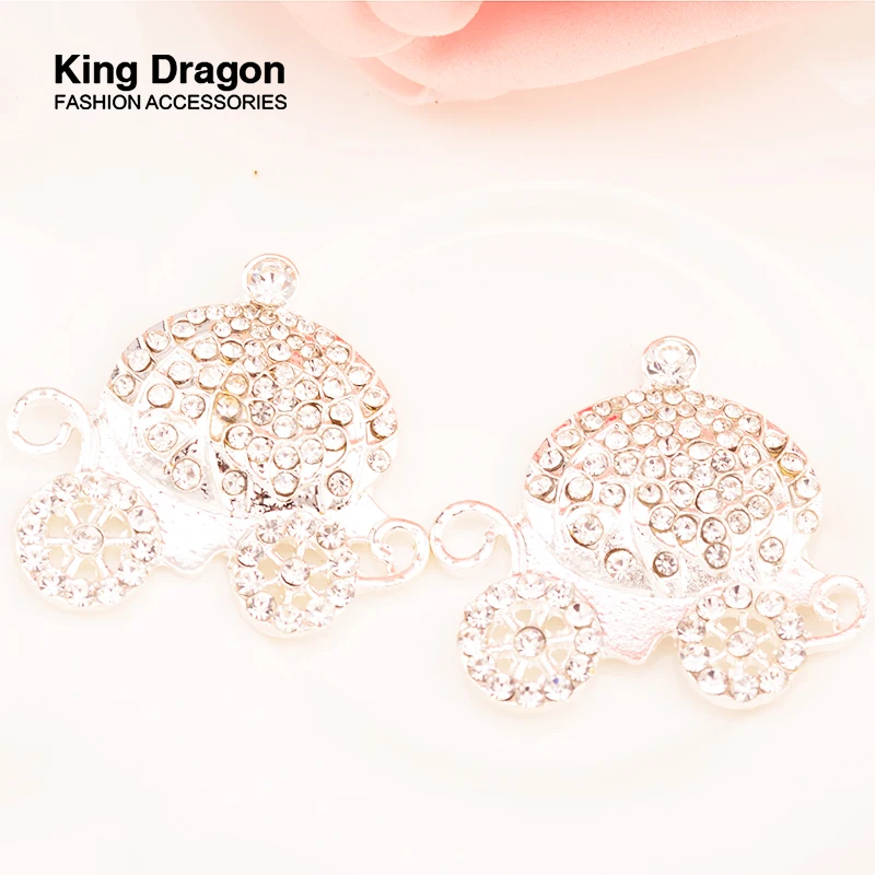 New Arrival Rhinestone Princess Carriage Embellishment Used On Craft 100PCS/LOT 30MM*32MM KD281 Flat Back | Дом и сад