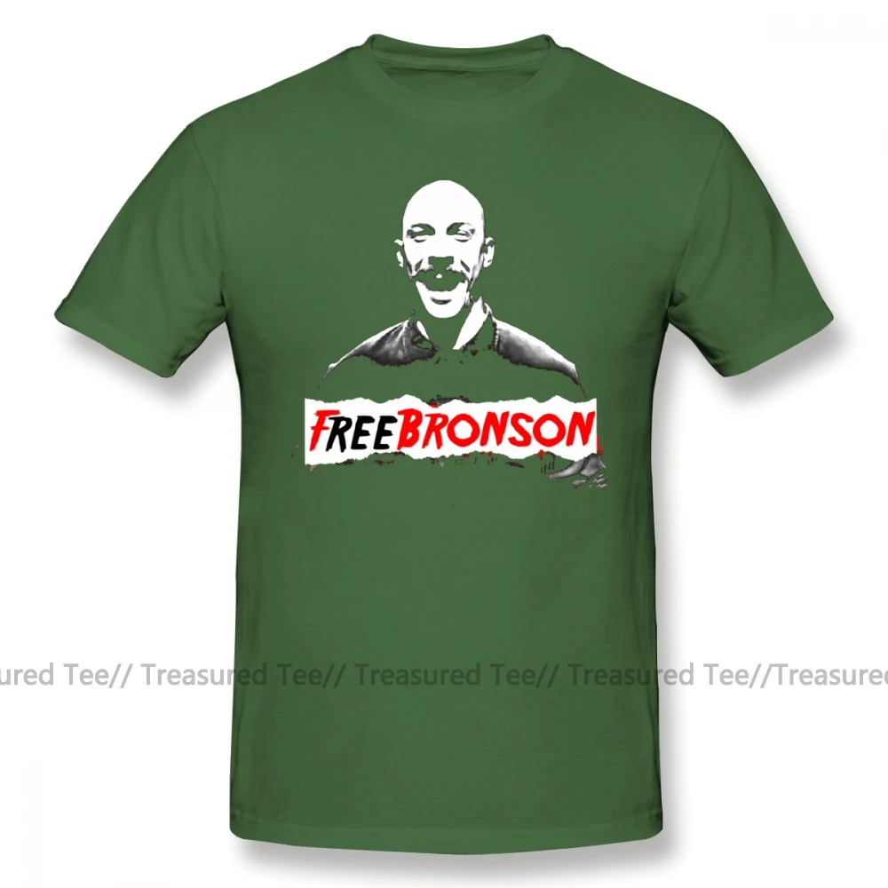 Футболка Acab Free Charles Bronson V2, футболка с коротким рукавом и принтом, потрясающая пляжная Мужская хлопковая футболка 4xl - Цвет: Army Green