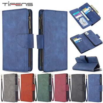 

Luxury Leather Zipper Wallet Case For iPhone SE 2020 11 Pro Max Fashion Cover For iPhone XS XR X 6 6s 7 8 Plus Stand Phone Coque