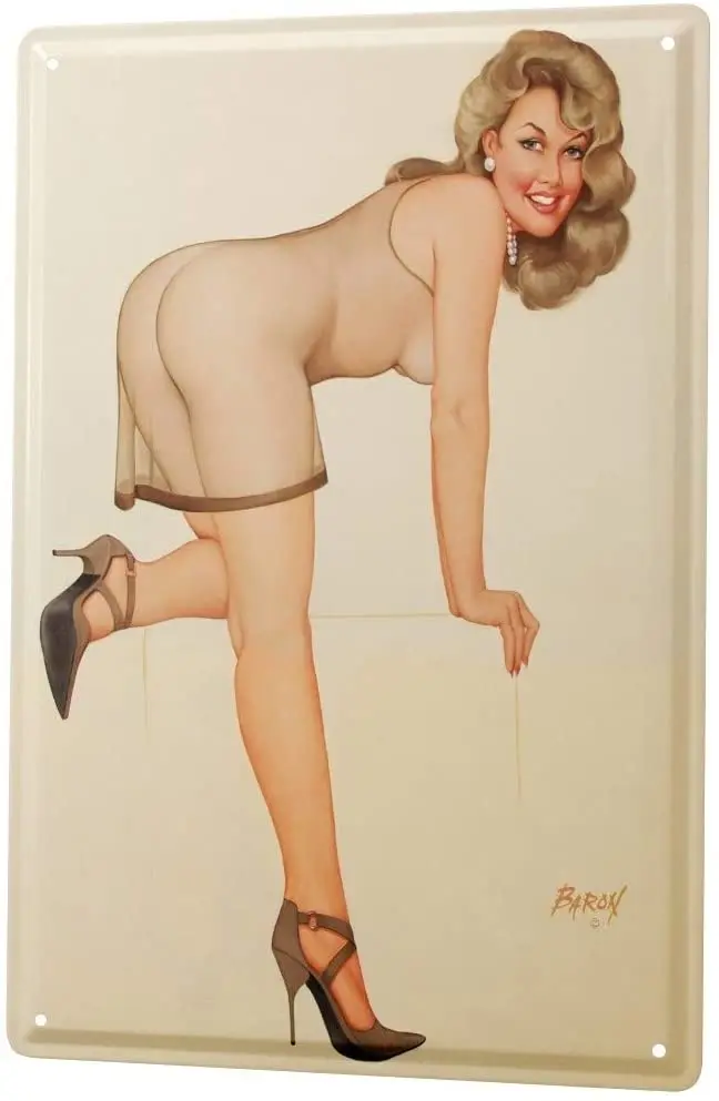 

LEotiE SINCE 2004 Pumps Pearl Necklace Tin Sign Metal Plate Decorative Sign Home Decor Plaques 20x30