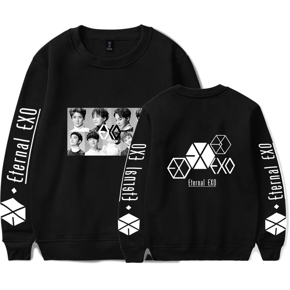EXO PLANET#5 свитшоты женские новые толстовки с принтом пуловер с капюшоном плюс размер EXO PLANET#5 толстовки с капюшоном