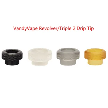 

810 Acrylic PEI Drip Tip for VandyVape Revolver/Triple 2 II/Kylin Mini/Mesh 24 Wide Bore Knurled Mouthpiece