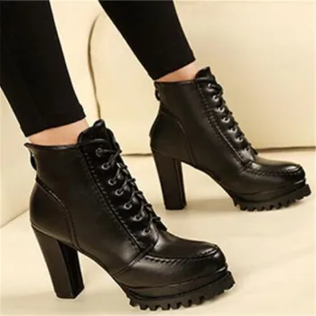 

BBZAI New pattern Europe and America Shoes woman 10cm High-heeled Nightclub Fashion Show shoes comfort Bottines USA 3-8 9