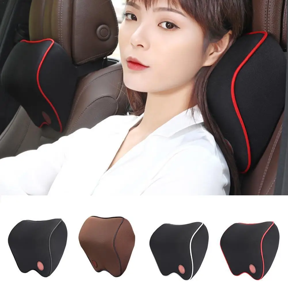 Car Seat Headrest Car Neck Pillows Filled Fiber Cushion Pad Accessories