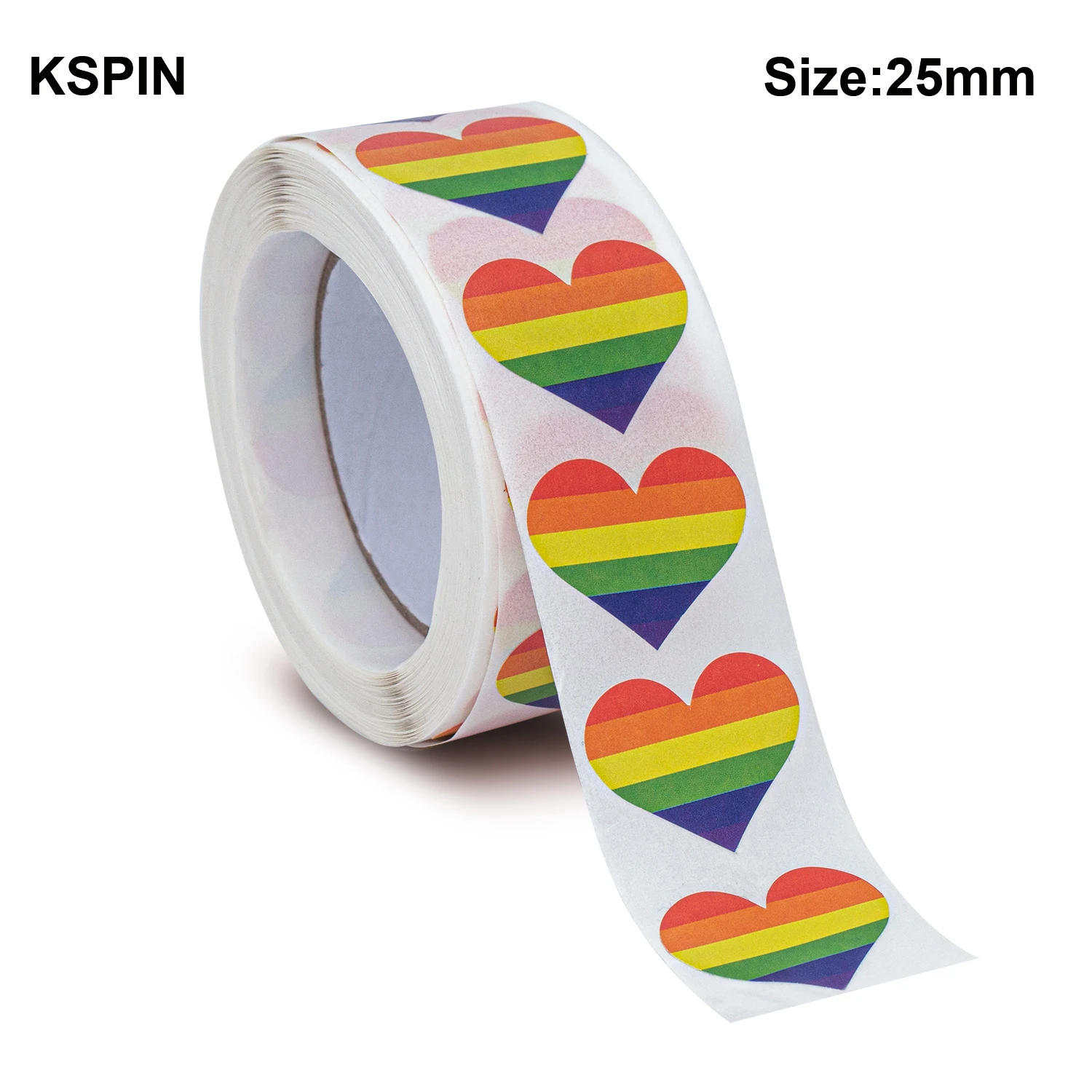 500 Stück Aufkleber, 25 mm, Regenbogen-Transgender, bisexuell, asexuell, Papieraufkleber, Etikett, Verpackung, Siegel, Basteln, Bevorzugungsetikett, Topper, Etiketten – Detail 11
