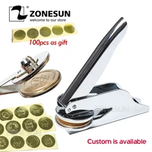 ZONESUN Пользовательский логотип тиснение штамп персонализированный возврат адрес тиснение Свадебный тиснитель печать имя тиснение штамп