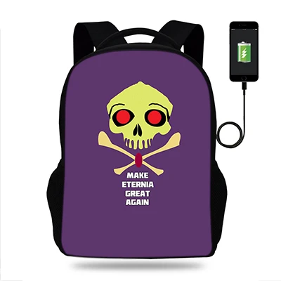 17 дюймов Mochilas Make ETERNIA GREAT AGAIN рюкзак с принтом для подростков, мальчиков, детей, USB порт, рюкзак для студентов, детские школьные сумки
