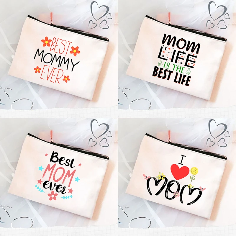 

Best Mom Forever Outdoor Makeup Bag Women Cosmetic Bag Travel Toiletries Organizer Female Storage Make Up Cases Purse Best Gift