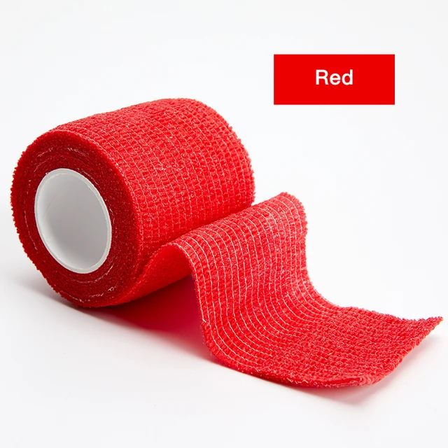4.5M Colorful Elastic Sport Bandage Self Adhesive Bandage For Fitness Knee Support Pads Ankle Finger Wrap Kinesiology Tapes Red