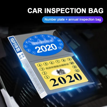 

1PCS Car Clear Electrostatic Paste Film Non-Sticker Front Windshield Patch For Inspection License Pass Permit Tax Payment Proof
