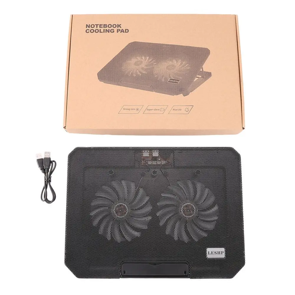Lightweight Unique 2 Silent Fan USB Interface Cooler Adjustable Height Laptop Cooling Pads Notebook Cooling Pad Radiator S200C