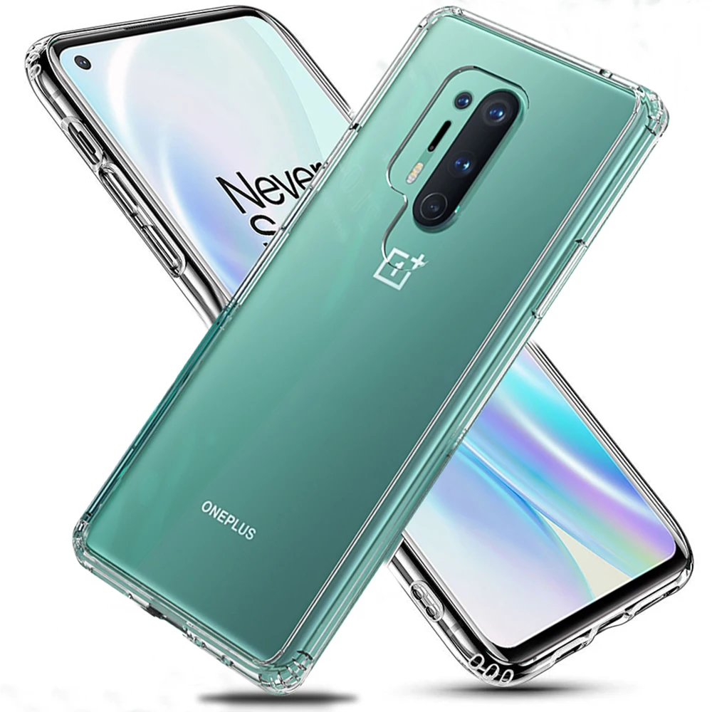 Прозрачный Акриловый Корпус для Oneplus 8 Pro прозрачный Ударопрочный Мягкий