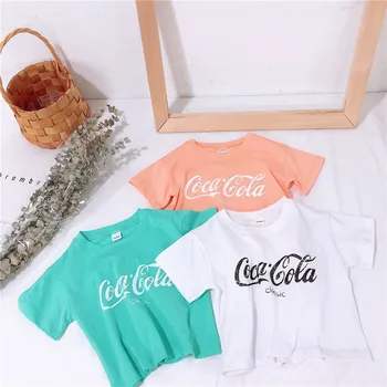 

2 3 4 5 6 Years Toddler Girls T-shirts Summer Casual Letter Print Short Sleeve Tops For Girl Kids Clothing 2020 Baby Girl Tshirt