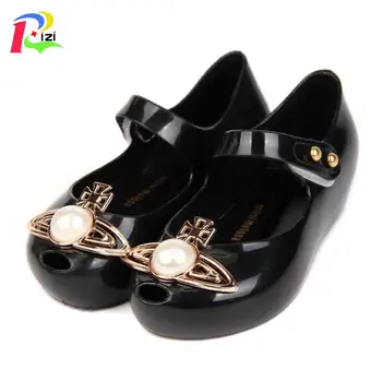 

RIZI Melissa New Baby Girl's Sandals Three-Dimensional Bow Non-slip Soft Bottom Shoes Children's Shoes Beach Shoe Girl Shoes
