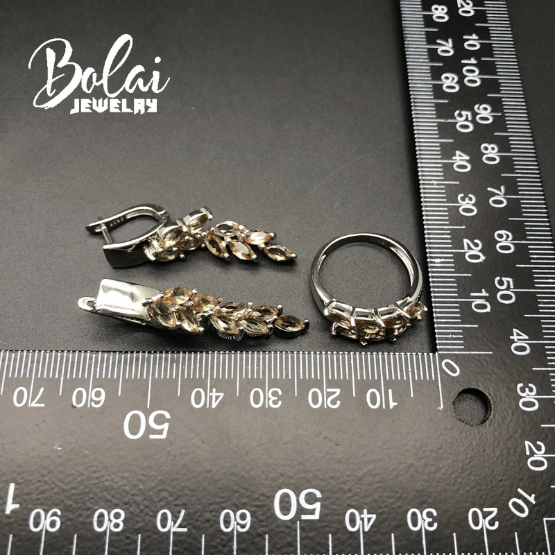 Bolaijewelry, дизайн, изменение цвета zultanite, ювелирный набор из стерлингового серебра 925, серьги и кольцо, ювелирные украшения для девочек, повседневная одежда