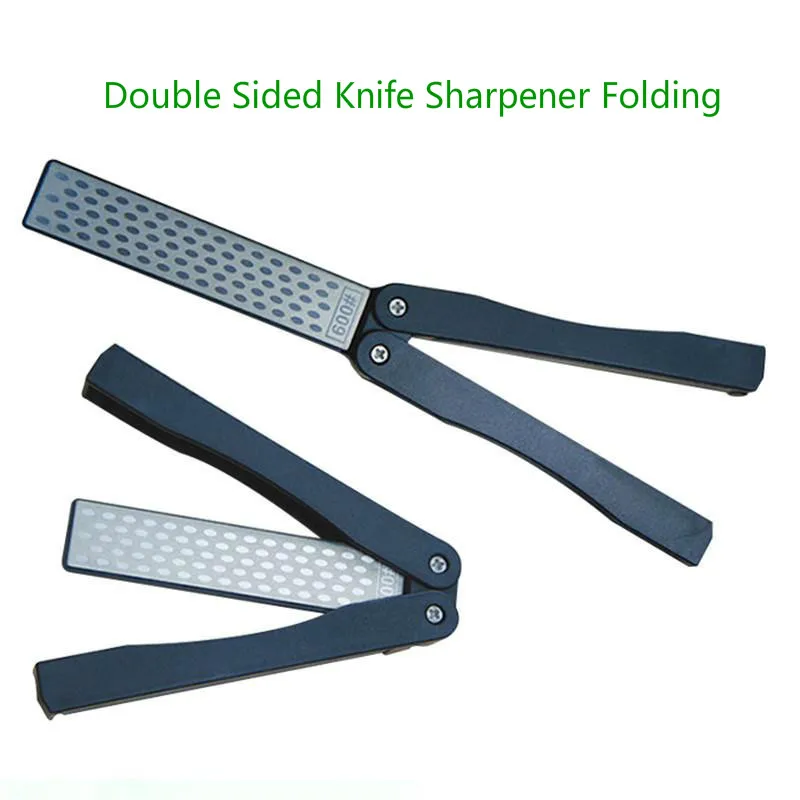 

Outdoor Kitchen Knife Sharpener 2 Side Folding Fan-shape Stone Diamond Knife Sharpener Outdoor Repair Tools Kitchen Accessories
