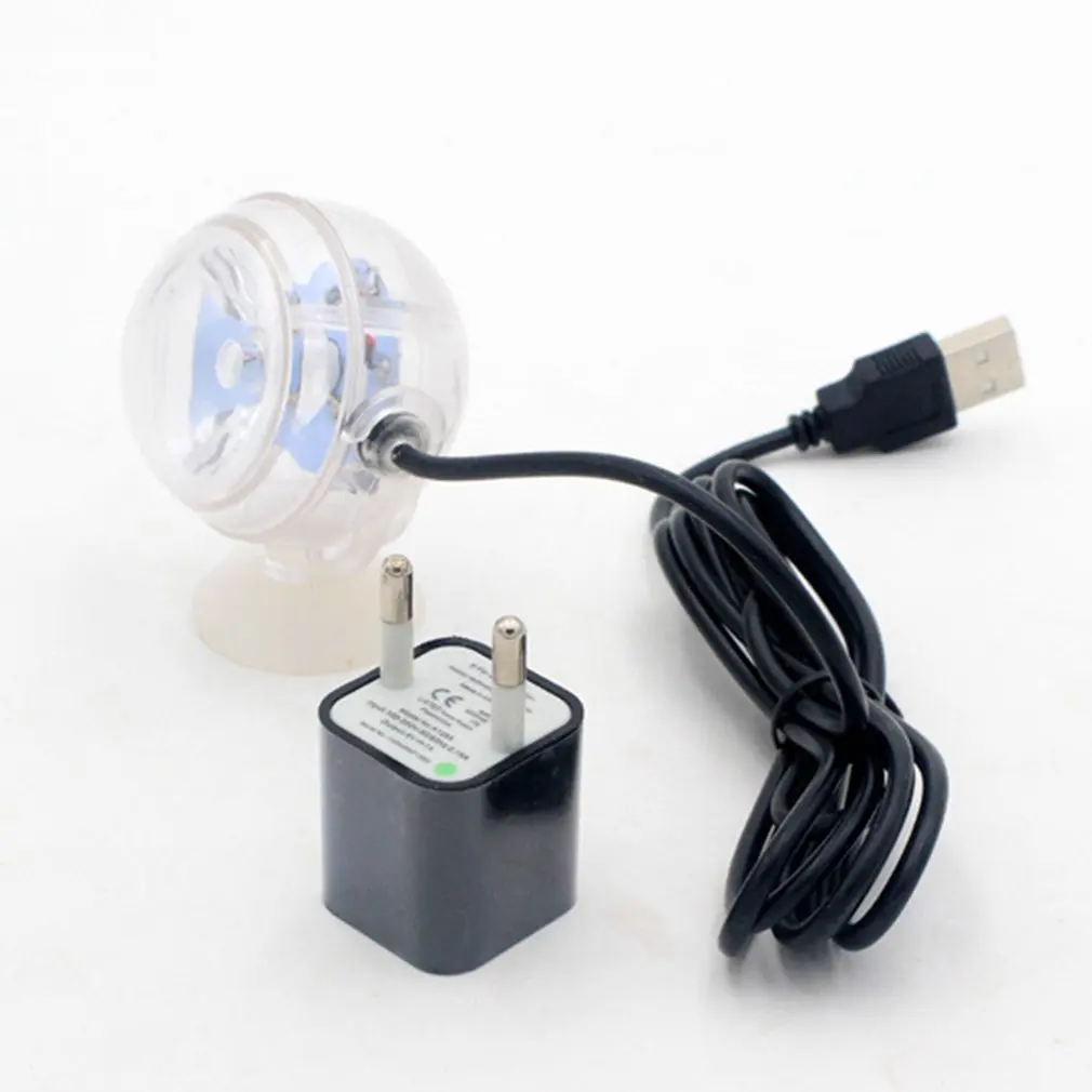 Gwendoll Acuario de tamaño pequeño Impermeable LED Foco Luz Sumergible Lente Convexa Ventosa Tanque de Peces Luz Decorativa UE 