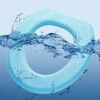 

2pc EVA Bathroom Toilet Seat Cover Pad Thickening Soft Warm Toilet Mat Cover Pad Removable Washable Toilet Mat