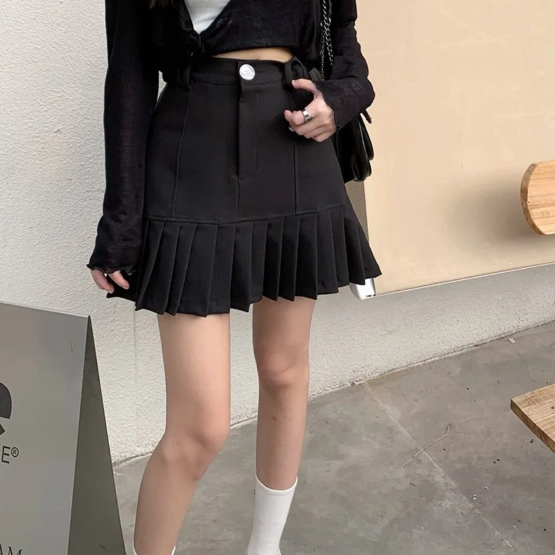 

Cheap wholesale 2021 spring summer autumn new fashion casual sexy women Skirt woman female OL mini skirt pleated skirt Vy11061