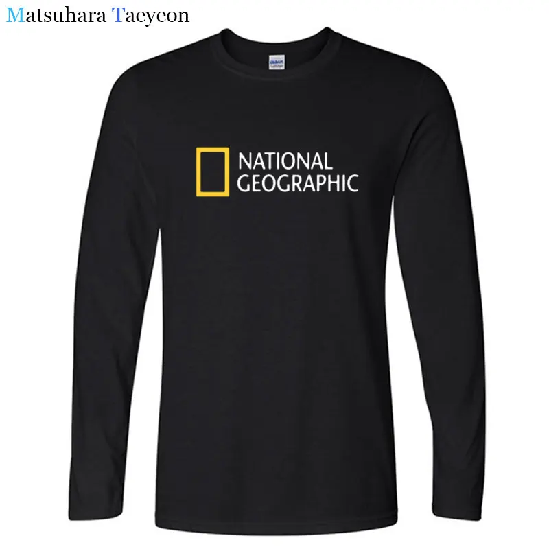 National Geographic Channel футболка с длинным рукавом для мужчин футболка хлопок мужская футболка хлопок повседневные Забавные футболки Новая летняя одежда