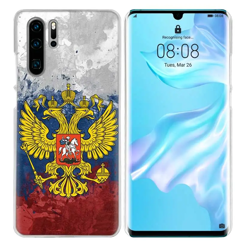 08 Жесткий чехол для huawei P30 P20 P10 mate 30 20 10 Nova 5 5i Pro Lite P Smart Z Plus Россия флаг герб - Цвет: 08