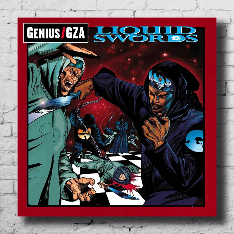 Wu-Tang Clan Genius GZA жидкость мечи светильник Холст плакат обложки альбома Обложка с
