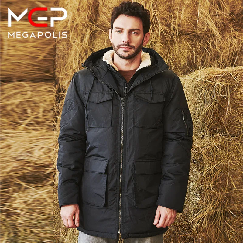 MGP Men's Jackets Lapel Lambswool Keep Warm Fashion Women's Winter Jacket Cotton Clothes 2 Colors