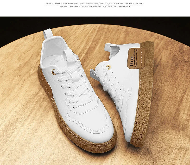 novedad calzado deportivo de tabla verano, primavera White A07#Zapatillas de deporte blancas para Hombre 