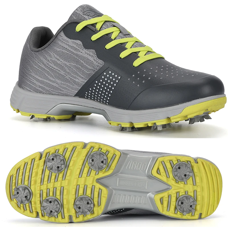 Golf-Shoes Spikes Walking-Footwear Waterproof New Men for Outdoor-Quality Anti-Slip Male