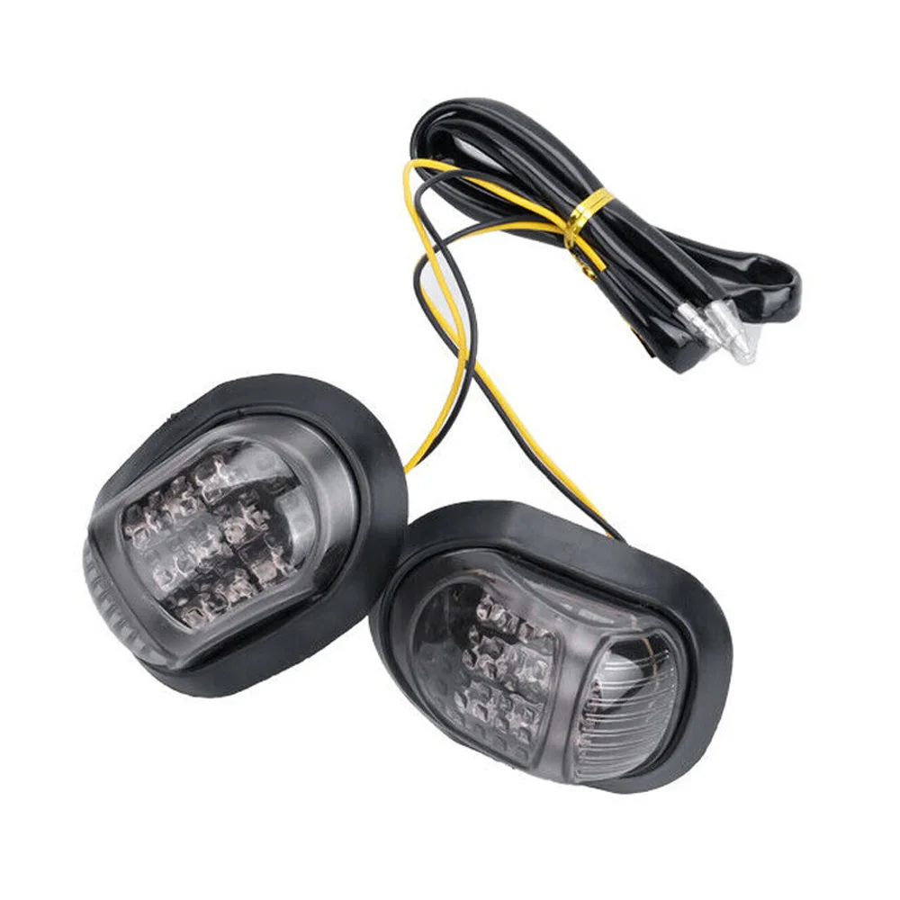 

2x Amber Motorcycle 9 LED Flush Mount Turn Signals Indicators Blinker Light 12V