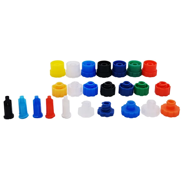 Liquid Syringe 50pcs Luer Lock Cover screw Precision Tips Liquid Dispensing Syringe Plug Cap Sealing Head