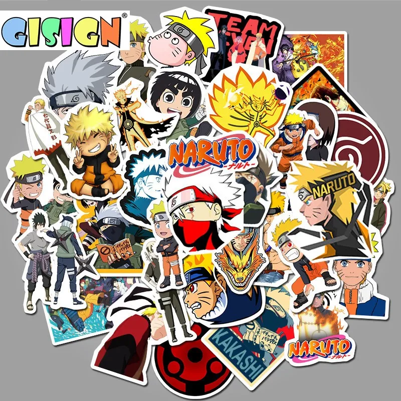 

10/30/50pcs Naruto Vsco Stickers For Children Kids Guitar Phone Anime Stickers Motorcycle Suitcase Laptop Fridge Sticker Set
