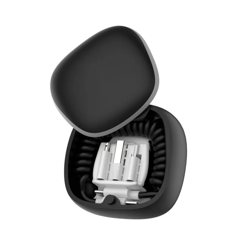 2 в 1 type-C к Micro USB/для Lightning/USB Синхронизация спиральный кабель зарядная коробка 2300 мАч банк питания зарядное устройство для iPhone Xs samsung