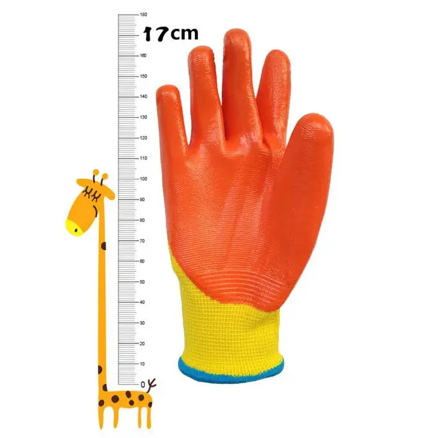 Breathable Children Gardening Gloves Durable Waterproof Toddlers Oil Resistant Non slip Anti stab Handwork Protective Gloves