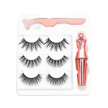 

Magnetic False Eyelashes Liquid Eyeliner & Magnetic False Eyelashes & Tweezer Set Waterproof Long Lasting Eyelash Extension
