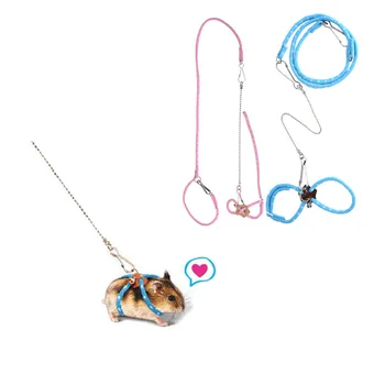 

Cute Adjustable Pet Rat Mouse Hamster Harness Rope Pet Hamster Leashes Lead Collar for Rat Mouse Pet outdoor Supplies