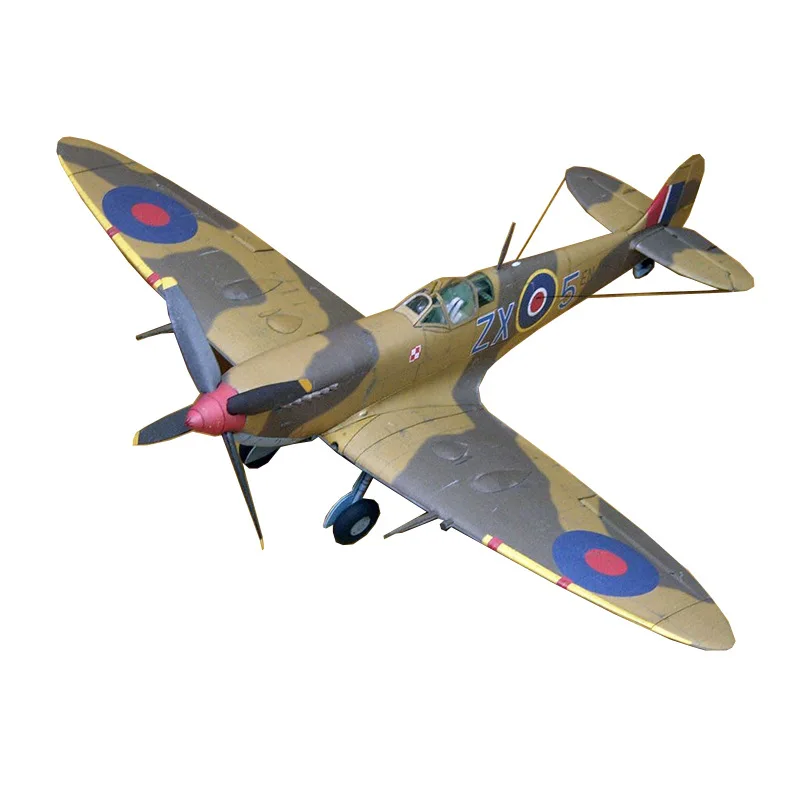 

The United Kingdom Spitfire Fighter Plane IXC-Shaped Paper Model 1:33 Airplane Handmade DIY Military Aihao Collection