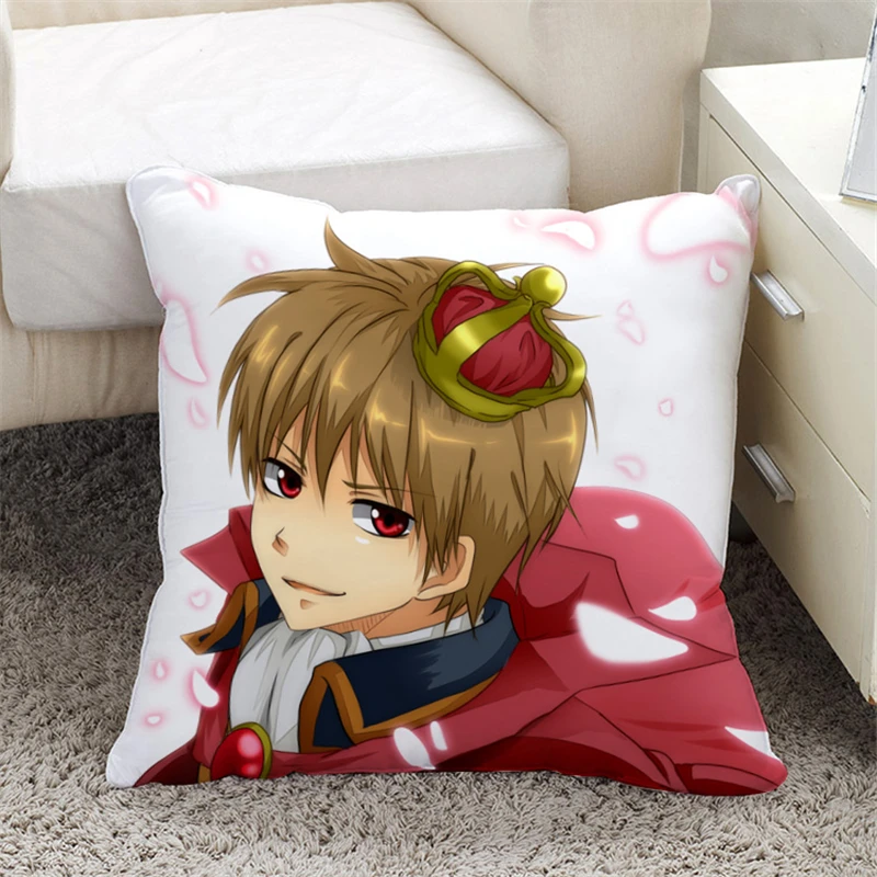 Квадратная двухсторонняя наволочка из аниме GINTAMA Cartoon Sakata Gintoki 45*45 см и украшение