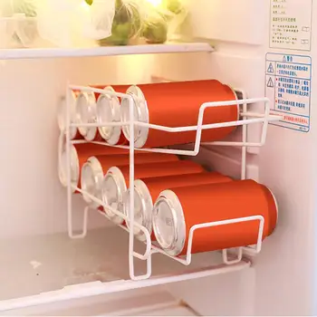 

Beverage Soda Coke Beer Can Storage Holder Rack Refrigerator Kitchen Organizer