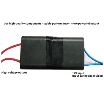 

500KV 6-12V 0.5-1A DC Super Arc Ignition Coil Module High Voltage Transformer Inverter Ultra High Voltage Pulse Generator