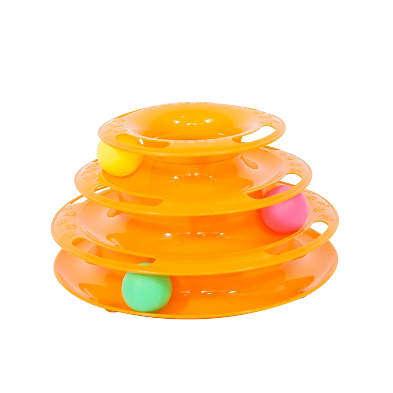 Three Lever Cat Turntable Toy Funny Cat Toy Pet Scratching Tray Intelligence Training Amusement Pet Supplies