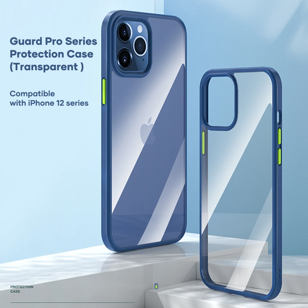 otterbox commuter ROCKSPACE Transparent Bumper Case for iPhone 12 Pro Max Cover Ultra Hard Clear Back Panel Soft Bumper Case for iPhone 12 Mini otterbox cases