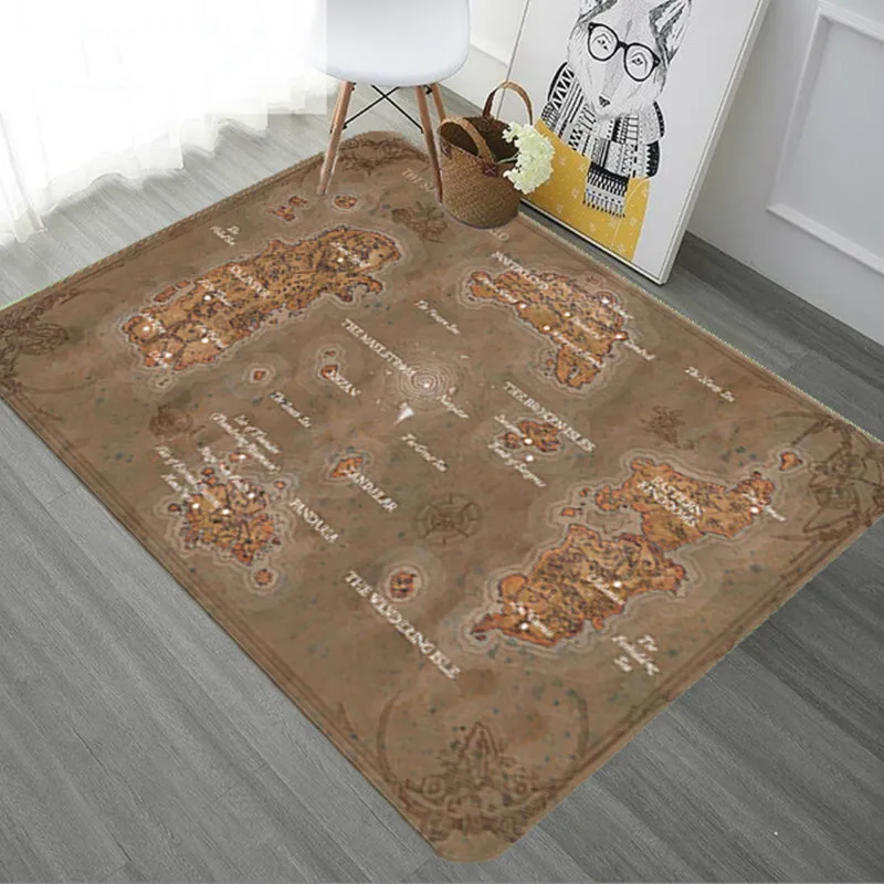 Ретро Карта мира коврики с узором для гостиной спальни ковер прихожей кухни