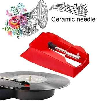 

4Pcs Record Player Needle Diamond Stylus Replacement For Turntable LP Phonograph